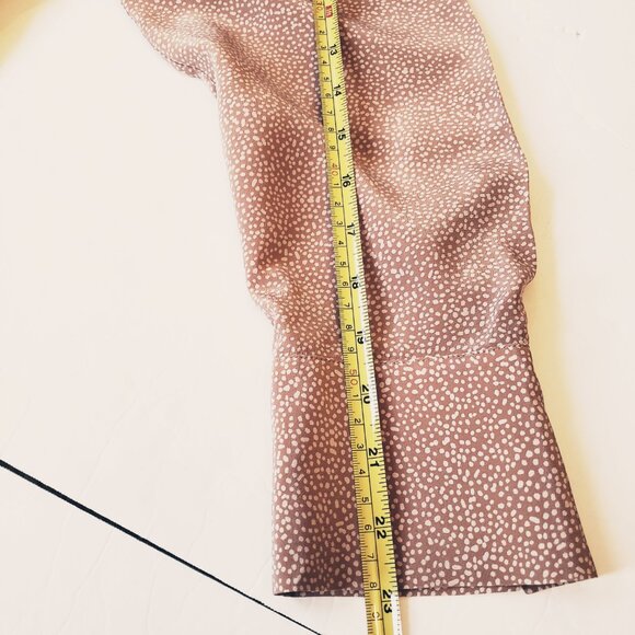 Lafayette 148 Scottie Silk Classic Office Button Down Beige Shirt - Picture 8 of 10